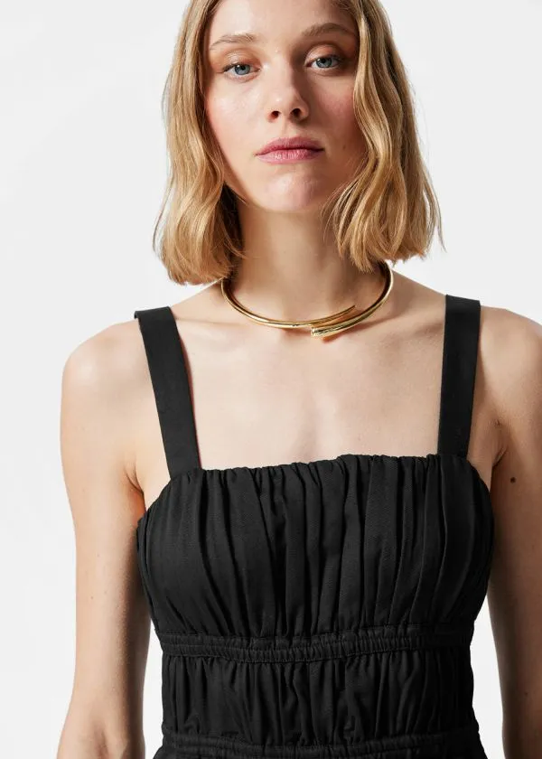 and Other Stories Wide Sleeveless Jumpsuit Black Women Trousers