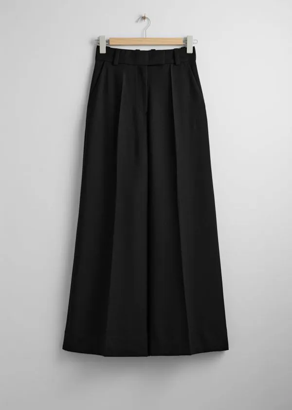 and Other Stories Wide Trousers Black Women Trousers