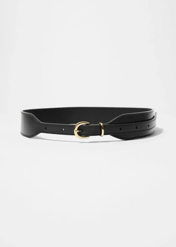 and Other Stories Wide Waist Belt Black Women Belts