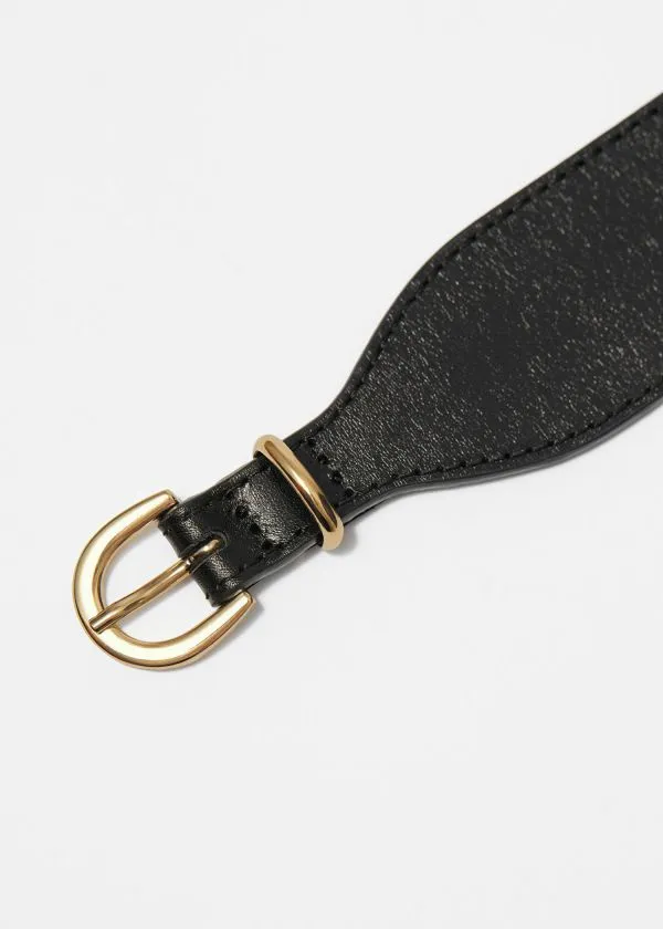 and Other Stories Wide Waist Belt Black Women Belts