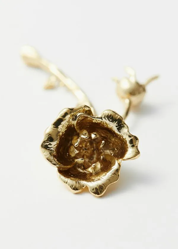 and Other Stories Wild Rose Earrings Gold Women Earrings