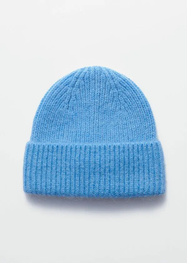 and Other Stories Wool Blend Beanie Dusty Blue Women Headwear