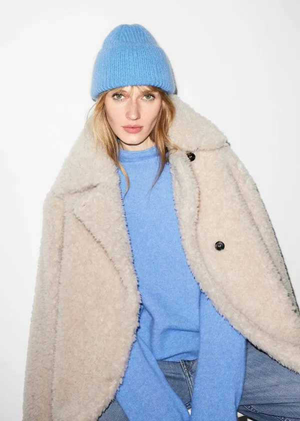 and Other Stories Wool Blend Beanie Dusty Blue Women Headwear and Other Stories Wool Blend Beanie Dusty Blue Women Headwear