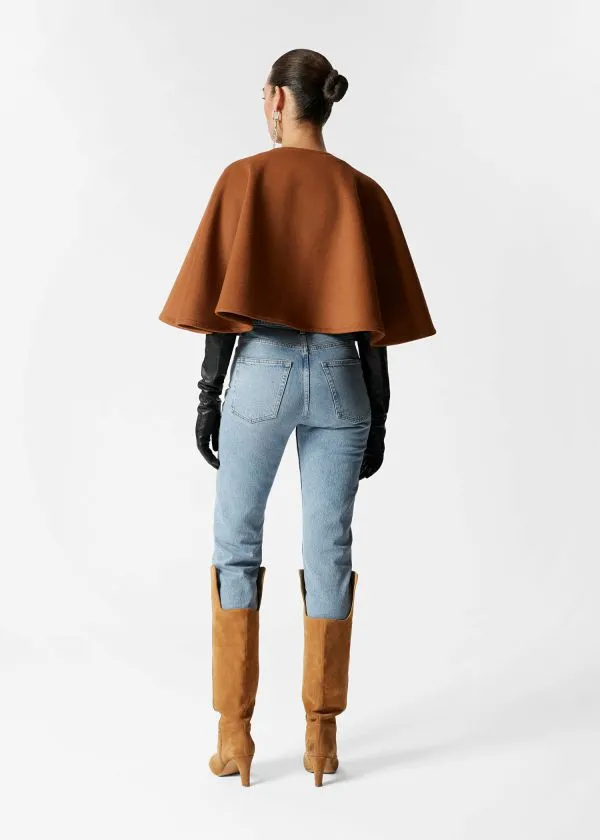and Other Stories WoolBlend Cape Brown Women Scarves