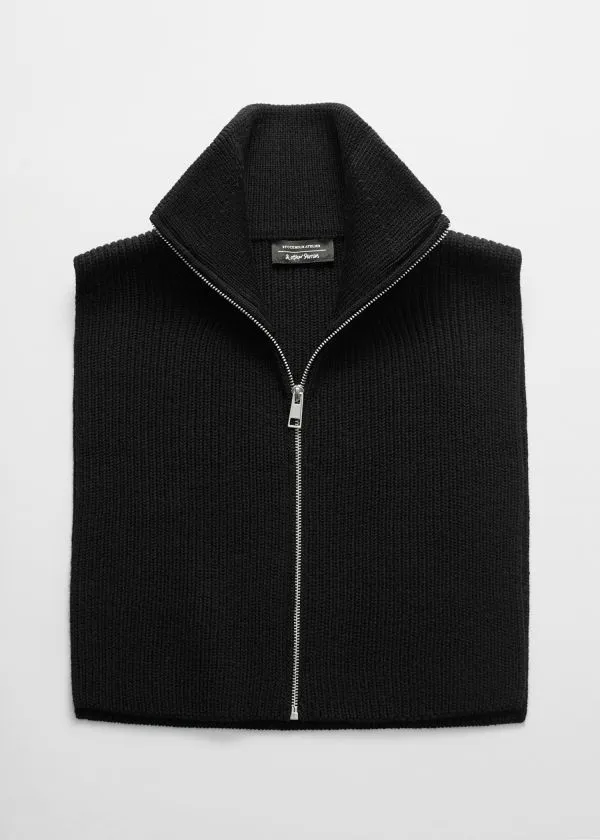 and Other Stories WoolBlend Collar Black Women Scarves