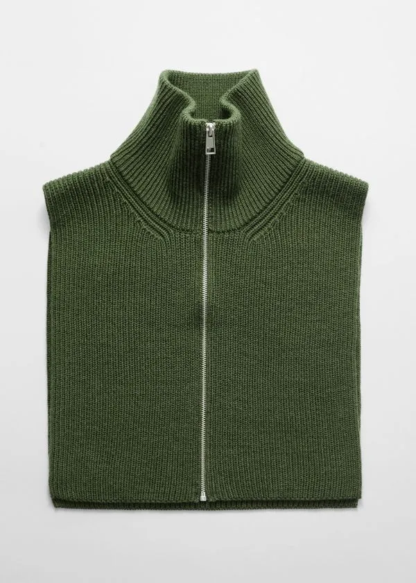 and Other Stories WoolBlend Collar Dark Green Women Scarves