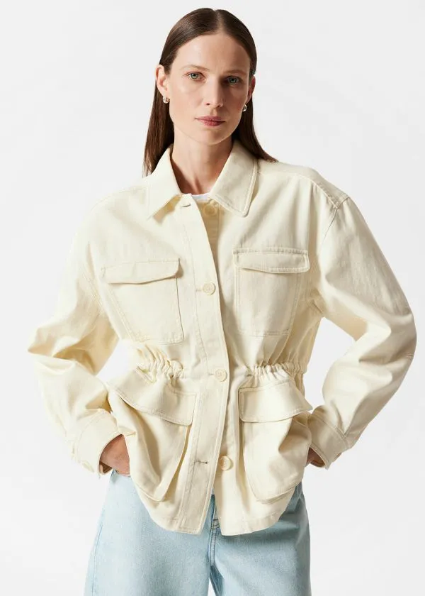 and Other Stories Workwear Jacket Cream Women Jackets and Coats