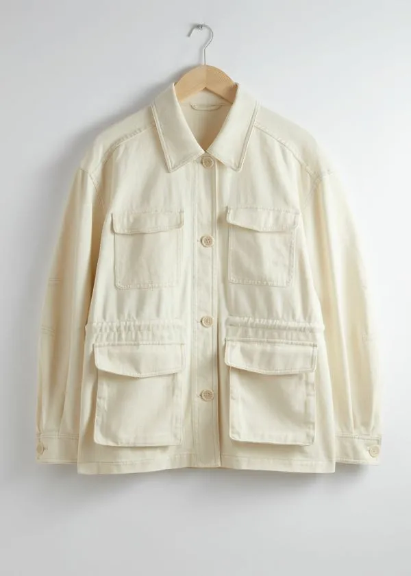 and Other Stories Workwear Jacket Cream Women Jackets and Coats