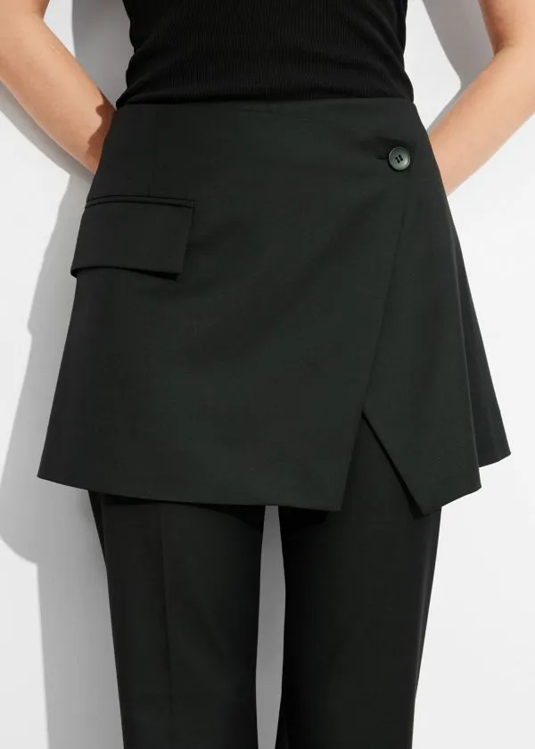 and Other Stories WrapSkirt Trousers Black Women Sets and Suits