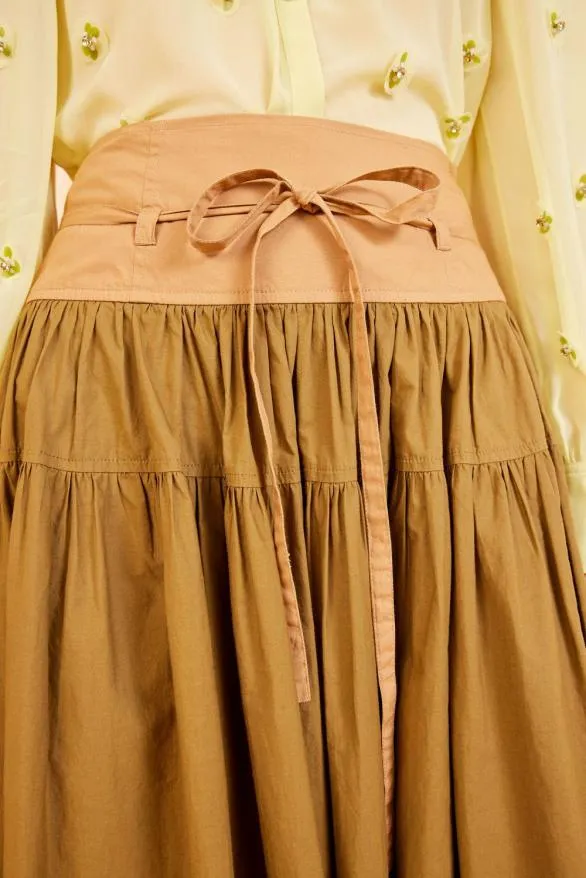 Angeline Skirt Sahara Colorblock Women Ulla Johnson Skirts And Shorts Angeline Skirt Sahara Colorblock Women Ulla Johnson Skirts And Shorts