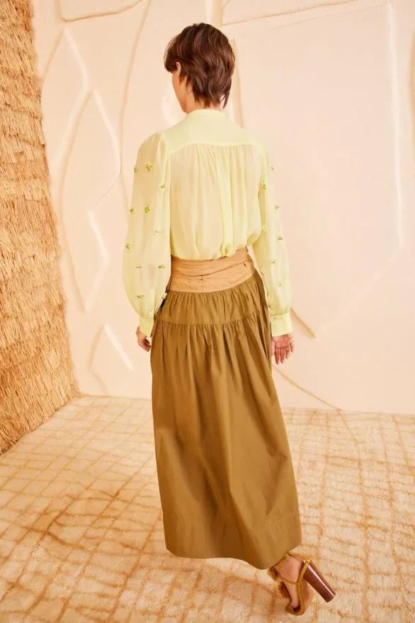 Angeline Skirt Sahara Colorblock Women Ulla Johnson Skirts And Shorts Angeline Skirt Sahara Colorblock Women Ulla Johnson Skirts And Shorts