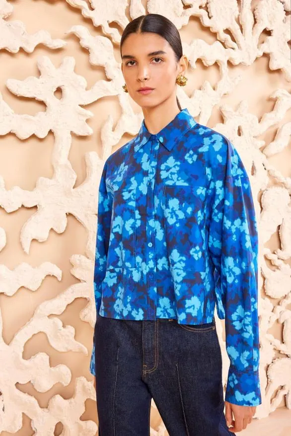Aria Blouse Azure Women Ulla Johnson Tops