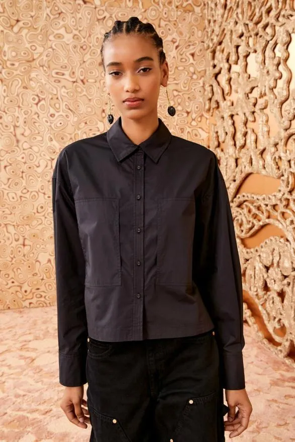 Aria Blouse Noir Women Ulla Johnson Tops Aria Blouse Noir Women Ulla Johnson Tops