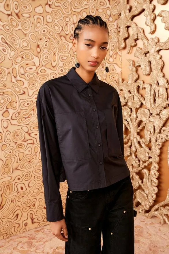 Aria Blouse Noir Women Ulla Johnson Tops Aria Blouse Noir Women Ulla Johnson Tops