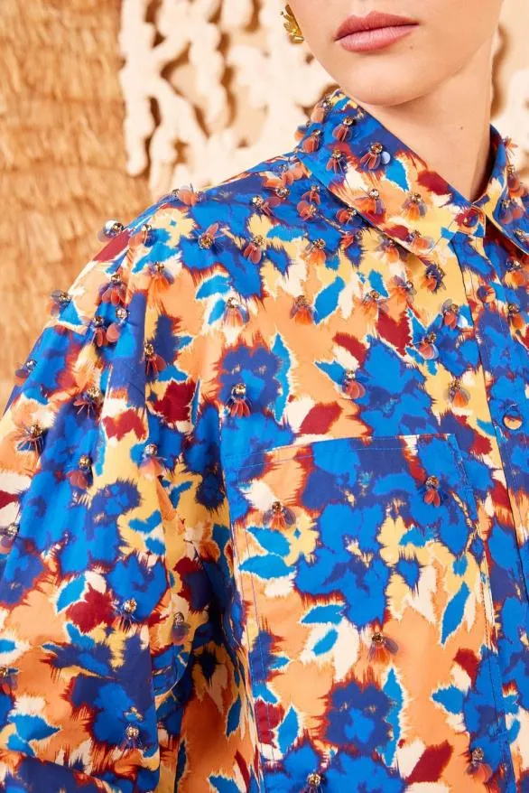 Aria Blouse Wildflower Women Ulla Johnson Tops Aria Blouse Wildflower Women Ulla Johnson Tops