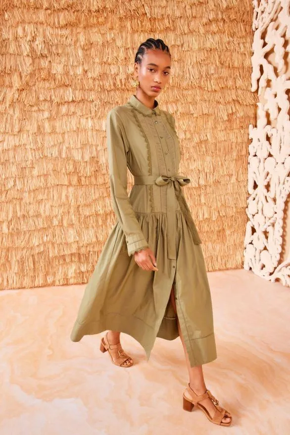Ariane Dress Lichen Women Ulla Johnson Dresses Ariane Dress Lichen Women Ulla Johnson Dresses