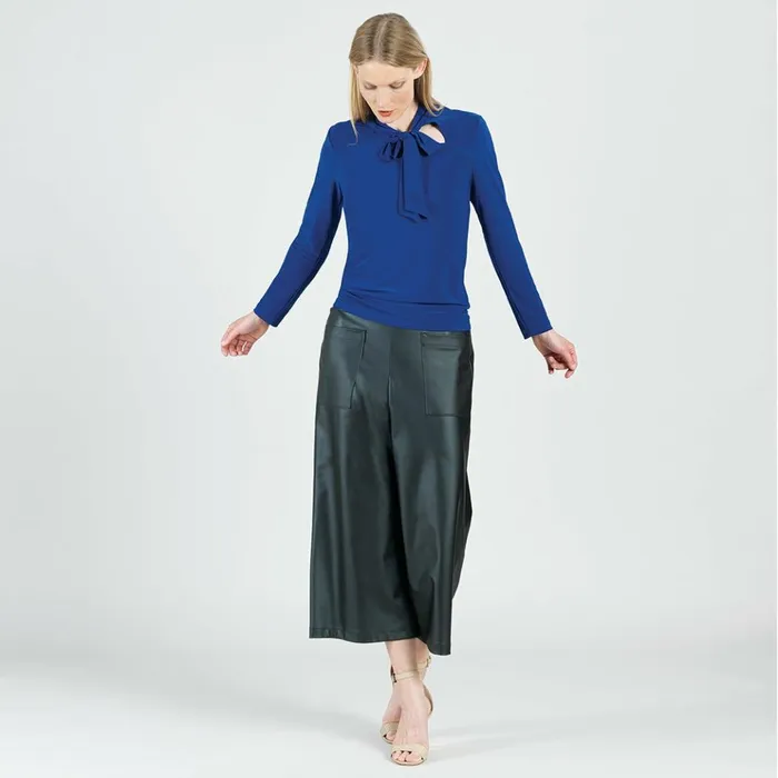 Asymmetrical Bow TieNeck Top 8211 Cobalt 8211 Final Sale Women Clara Sunwoo Tops Tunics Asymmetrical Bow TieNeck Top 8211 Cobalt 8211 Final Sale Women Clara Sunwoo Tops Tunics
