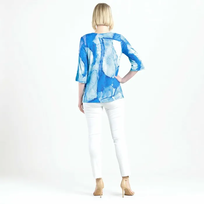 Asymmetrical Reverse HiLow Tunic 8211 Water Splash Women Clara Sunwoo Tops Tunics