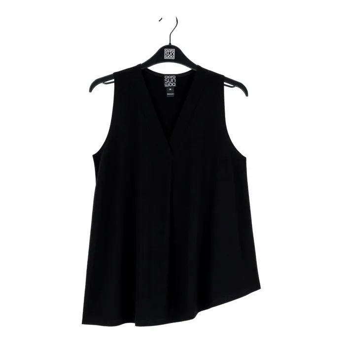 Asymmetrical Tunic Tank 8211 Black Women Clara Sunwoo Spring Collection