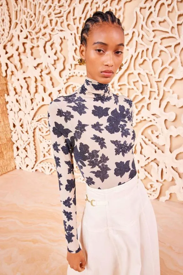 Aurelia Turtleneck Moonflower Women Ulla Johnson Tops