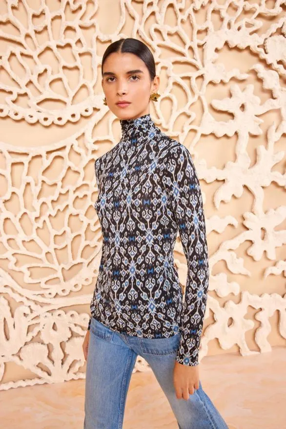 Aurelia Turtleneck Obsidian Women Ulla Johnson Tops Aurelia Turtleneck Obsidian Women Ulla Johnson Tops