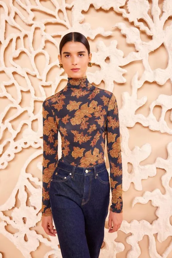 Aurelia Turtleneck Onyx Women Ulla Johnson Tops Aurelia Turtleneck Onyx Women Ulla Johnson Tops