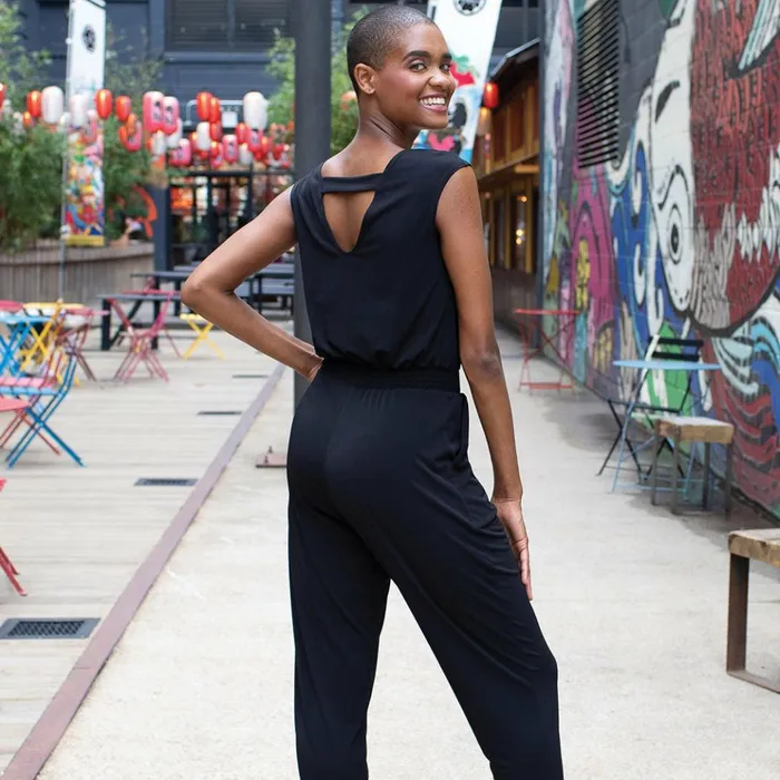 Back Cut Out Jogger Pocket Jumpsuit 8211 Black 8211 Final Sale Women Clara Sunwoo Dresses Jumpsuits Back Cut Out Jogger Pocket Jumpsuit 8211 Black 8211 Final Sale Women Clara Sunwoo Dresses Jumpsuits