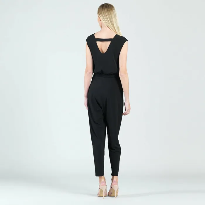 Back Cut Out Jogger Pocket Jumpsuit 8211 Black 8211 Final Sale Women Clara Sunwoo Dresses Jumpsuits