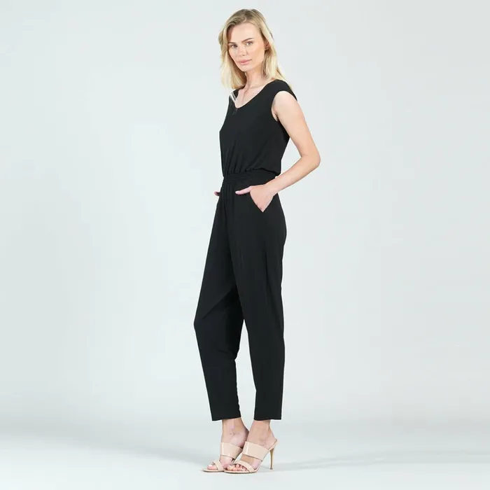 Back Cut Out Jogger Pocket Jumpsuit 8211 Black 8211 Final Sale Women Clara Sunwoo Dresses Jumpsuits