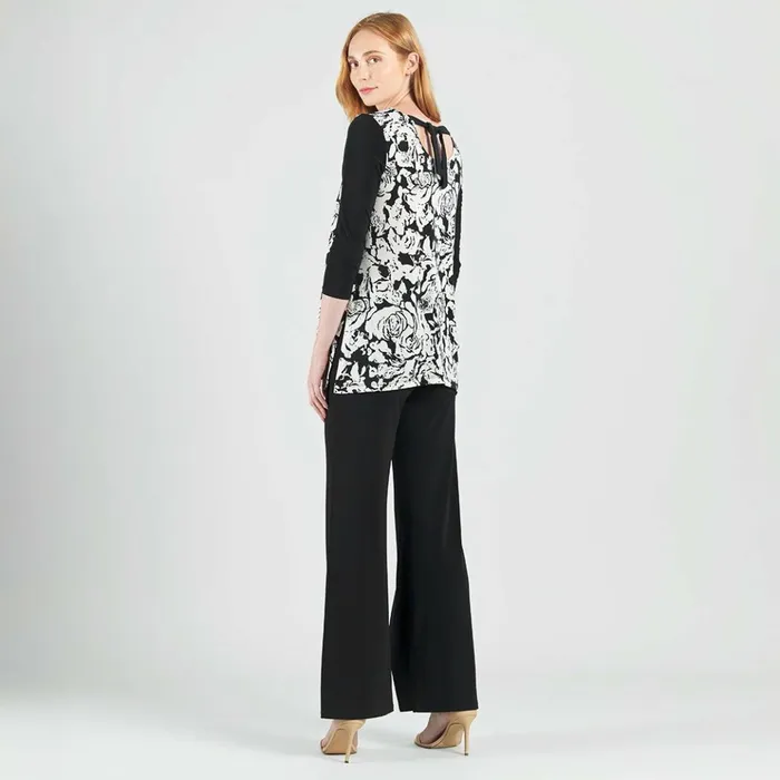 Back Tie Side Vent Tunic 8211 Abstract Rose Women Clara Sunwoo Spring Collection Back Tie Side Vent Tunic 8211 Abstract Rose Women Clara Sunwoo Spring Collection