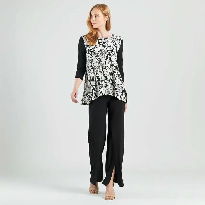 Back Tie Side Vent Tunic 8211 Abstract Rose Women Clara Sunwoo Spring Collection