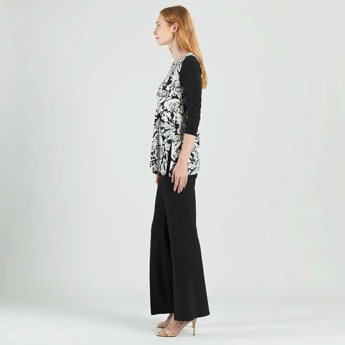 Back Tie Side Vent Tunic 8211 Abstract Rose Women Clara Sunwoo Spring Collection