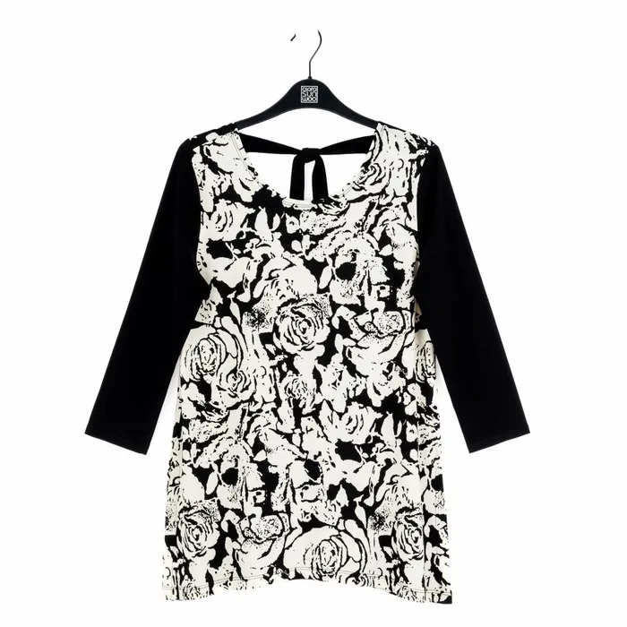 Back Tie Side Vent Tunic 8211 Abstract Rose Women Clara Sunwoo Spring Collection