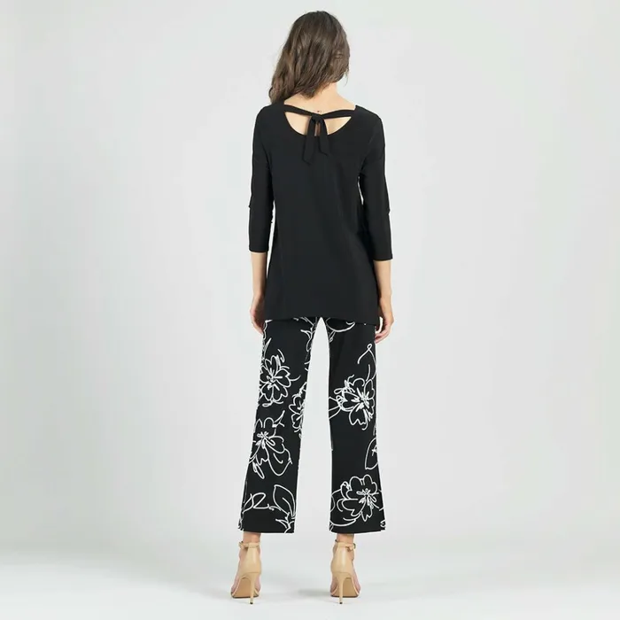 Back Tie Side Vent Tunic 8211 Black Women Clara Sunwoo Spring Collection