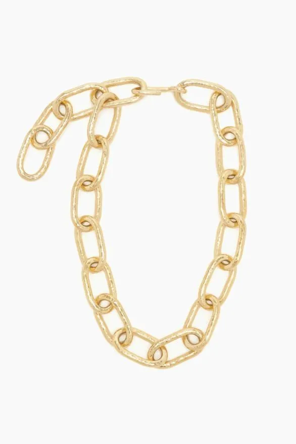 Barbara Hand Hammered Chain Necklace Gold Women Ulla Johnson Jewelry