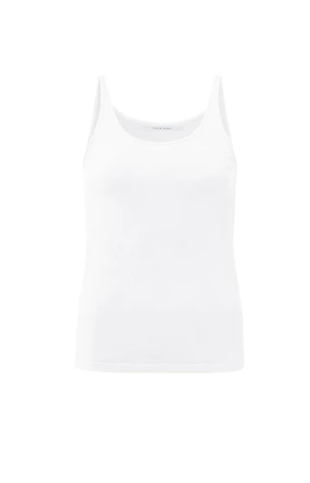 Basic Singlet Pure White Women YAYA Singlets Basic Singlet Pure White Women YAYA Singlets