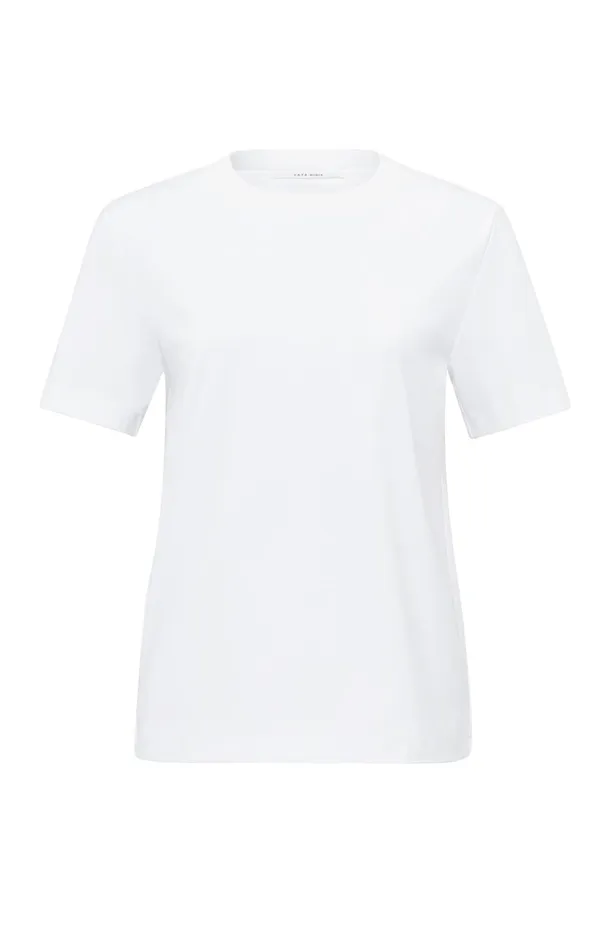 Basic Tshirt With Short Sleeves And Round Neck Pure White Women YAYA Tshirts Basic Tshirt With Short Sleeves And Round Neck Pure White Women YAYA Tshirts