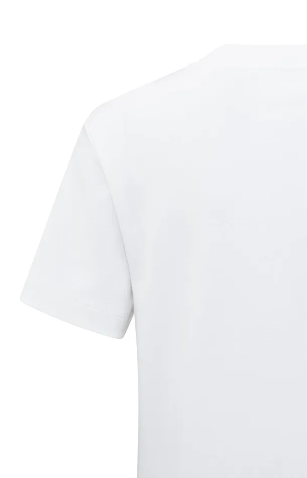 Basic Tshirt With Short Sleeves And Round Neck Pure White Women YAYA Tshirts Basic Tshirt With Short Sleeves And Round Neck Pure White Women YAYA Tshirts