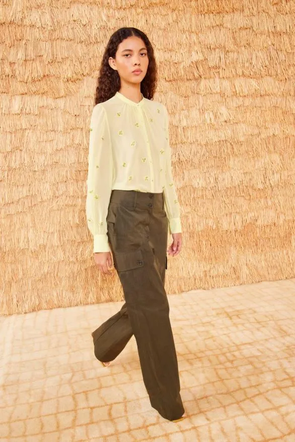 Bea Blouse Citron Women Ulla Johnson Tops