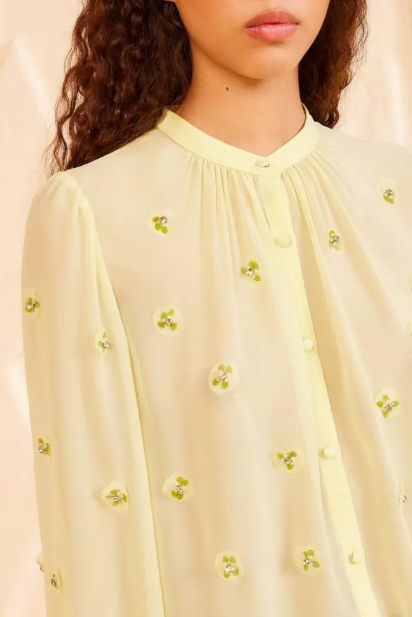 Bea Blouse Citron Women Ulla Johnson Tops Bea Blouse Citron Women Ulla Johnson Tops