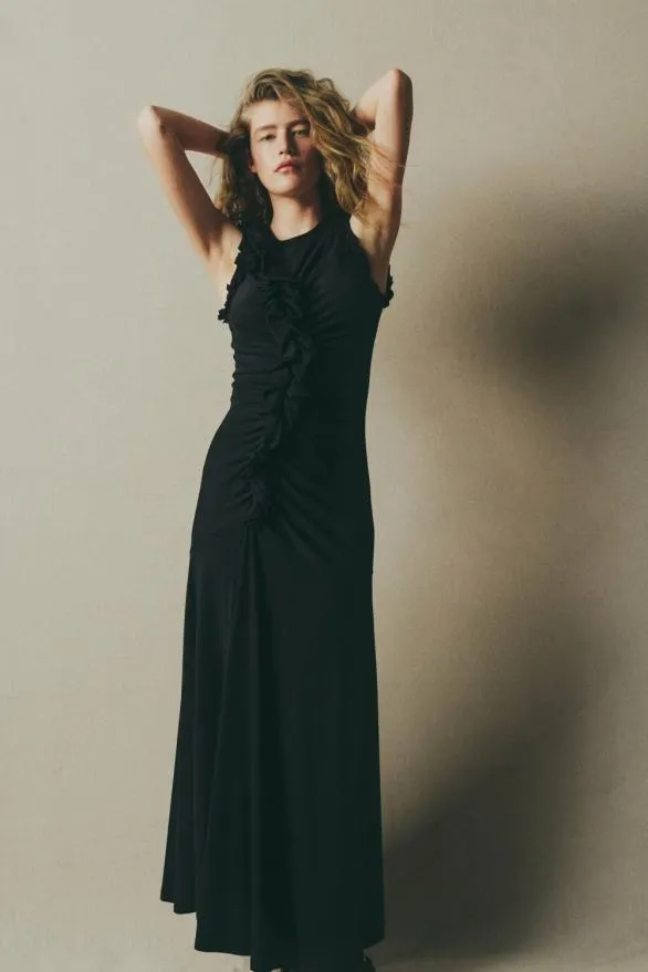 Bendetta Dress Noir Women Ulla Johnson Dresses Bendetta Dress Noir Women Ulla Johnson Dresses