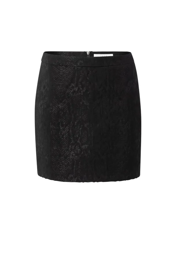 Black Mini Skirt With Jacquard Print En Ritssluiting Black Dessin Women YAYA Skirts Black Mini Skirt With Jacquard Print En Ritssluiting Black Dessin Women YAYA Skirts