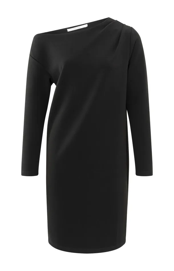Black Offshoulder Dress With Long Sleeves Black Women YAYA Dresses Black Offshoulder Dress With Long Sleeves Black Women YAYA Dresses