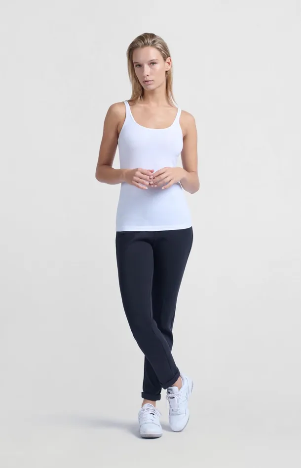 Black Scuba Trousers With Straight Legs And Flap Pockets Pirate Black Women YAYA Trousers Black Scuba Trousers With Straight Legs And Flap Pockets Pirate Black Women YAYA Trousers