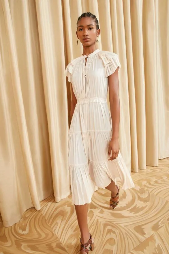 Blaire Dress Blanc Women Ulla Johnson Dresses Blaire Dress Blanc Women Ulla Johnson Dresses