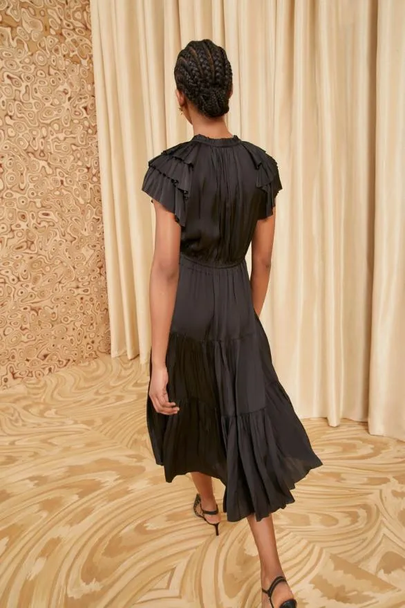 Blaire Dress Noir Women Ulla Johnson Dresses Blaire Dress Noir Women Ulla Johnson Dresses