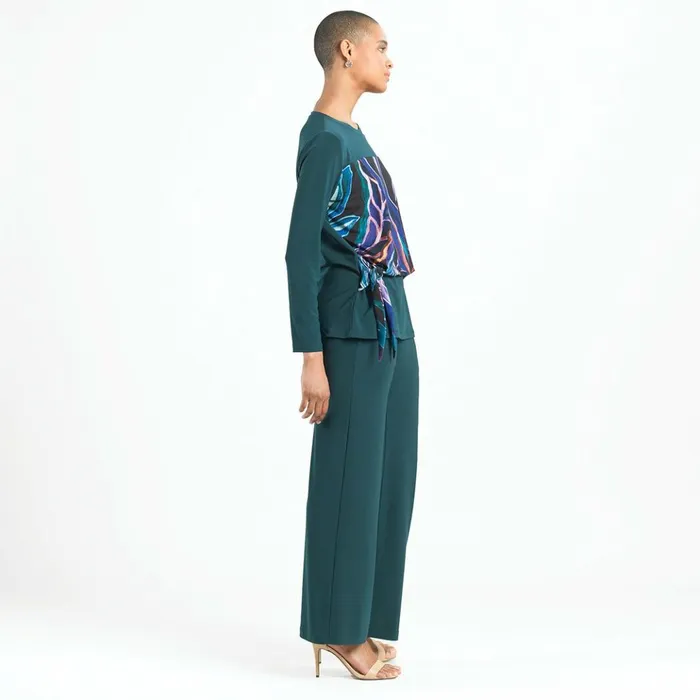 Blouson Overlay Side Tie Detail Top 8211 Petal Sketch 8211 Final Sale Women Clara Sunwoo Tops Tunics