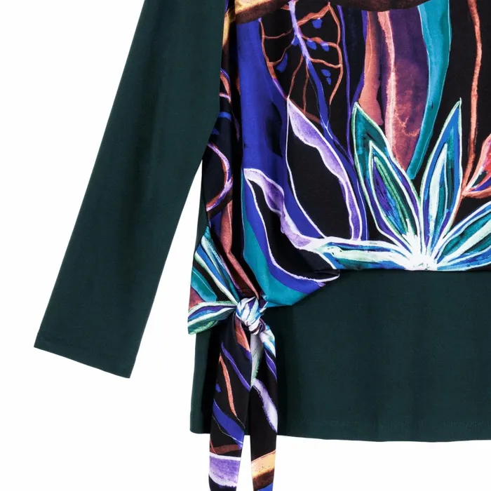 Blouson Overlay Side Tie Detail Top 8211 Petal Sketch 8211 Final Sale Women Clara Sunwoo Tops Tunics