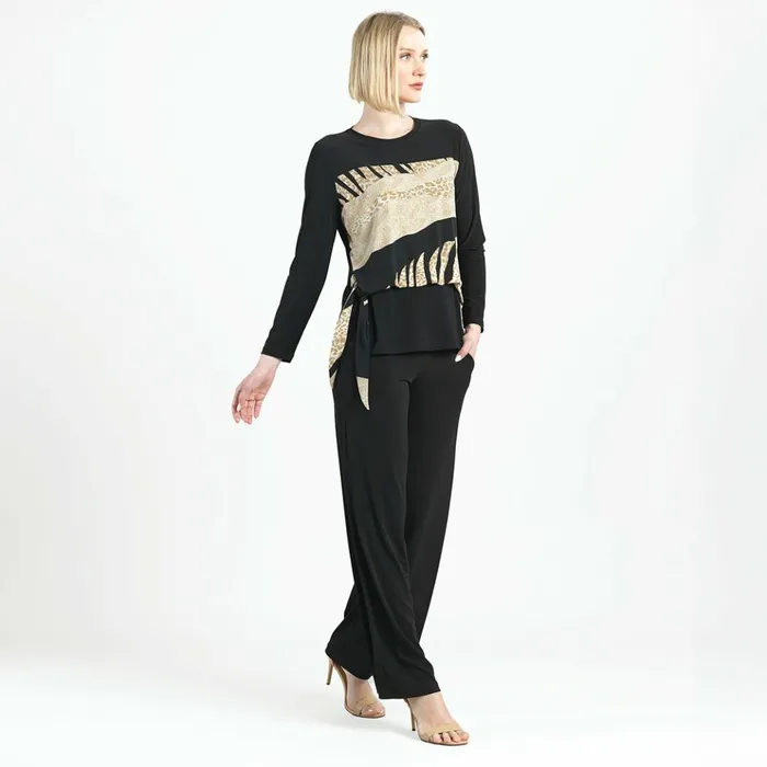 Blouson Overlay Side Tie Detail Top 8211 Safari Patch 8211 Final Sale Women Clara Sunwoo Tops Tunics