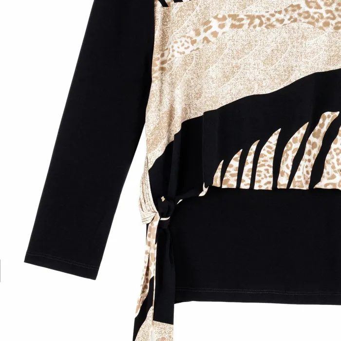 Blouson Overlay Side Tie Detail Top 8211 Safari Patch 8211 Final Sale Women Clara Sunwoo Tops Tunics